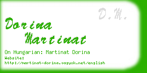 dorina martinat business card